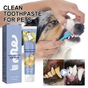Vikudy Toothpaste Teeth Cleaning Pet Cleaning Toothpaste Pet Cleaning Tooth Stains Teeth Cleaning White Cat and Dog Oral Care